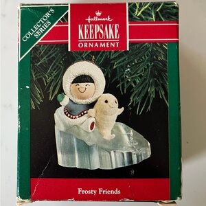 Frosty Friends Vintage Hallmark Ornament Never Been Used